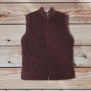 BOGO Eddie Bauer vest corduroy puffer zip brown M